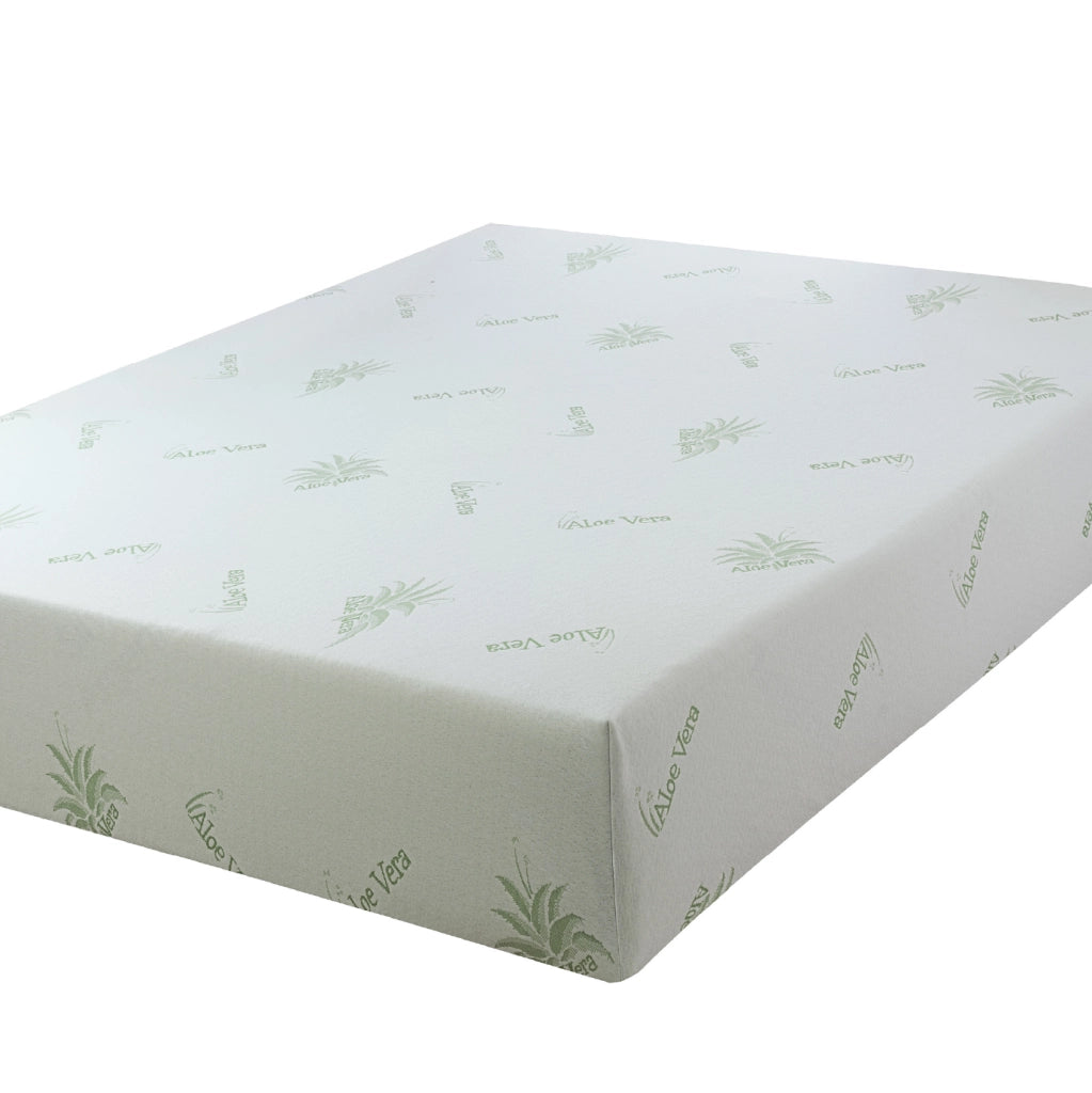 Coprimaterasso Aloe Vera Antiacaro Traspirante in Poliestere 180 GSM con Angoli 27 cm  – Singolo, Piazza e Mezza, Matrimoniale  Matrimoniale