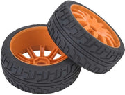 Rubber Banden 100mm - 2 Stuks - Alta Resistenza al Frotto - Adatto per 1/8 Auto RC - Pneumatico ABS Leggero - Installazione Facile - Pneumatici per RC