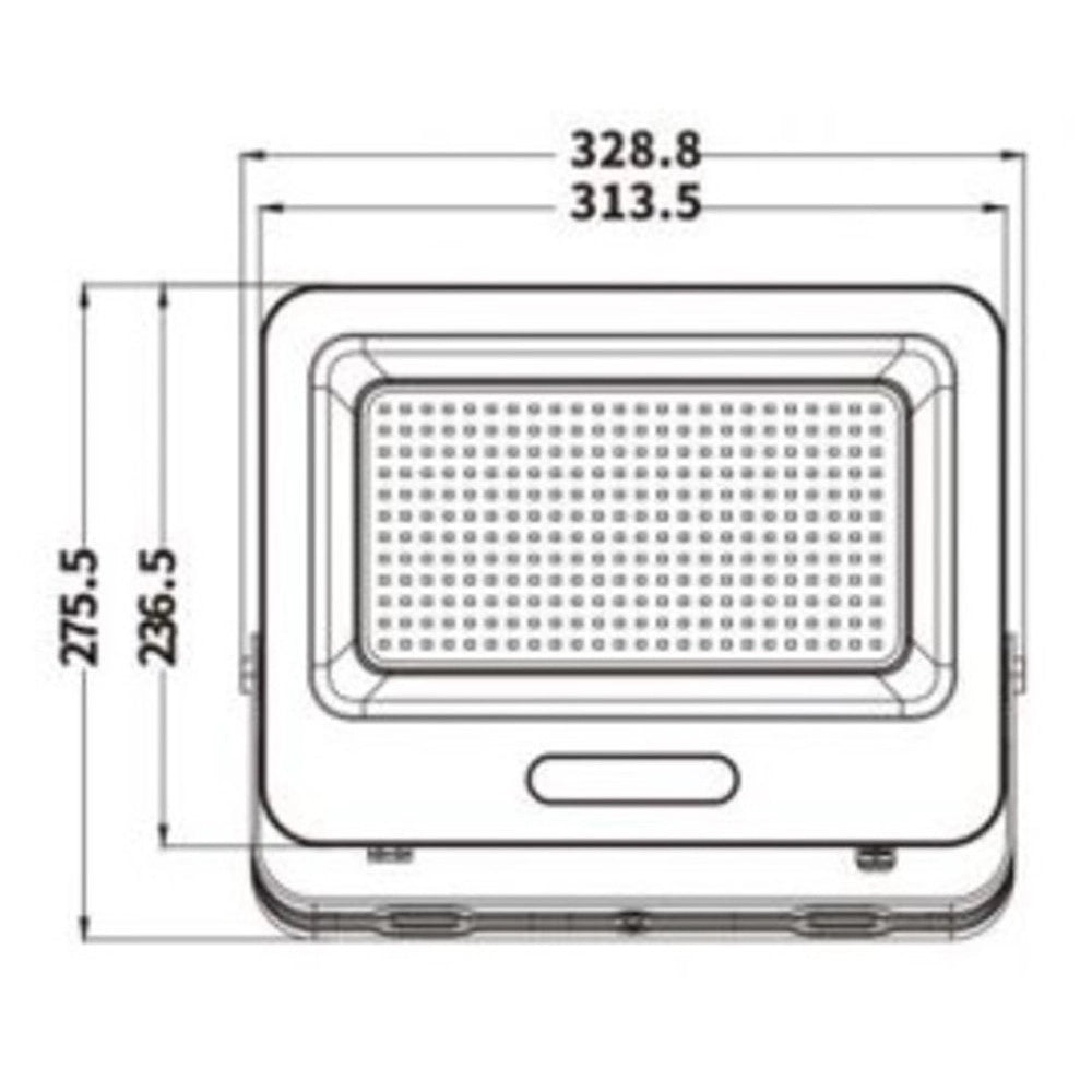 Trade Shop - Faro Proiettore Smd Led Floodlight 200 W Slim Ip65 Luce 3000k 4000k 6500k Ek05-200w - Nero-bianco Freddo      -
