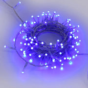 CATENA LUMINOSA 300 LED BLU 15M CAVO TRASPARENTE PER INTERNI ED ESTERNI - DECORAZIONE NATALIZIA IDEALE PER CASE GIARDINI E SPAZI COMMERCIALI
