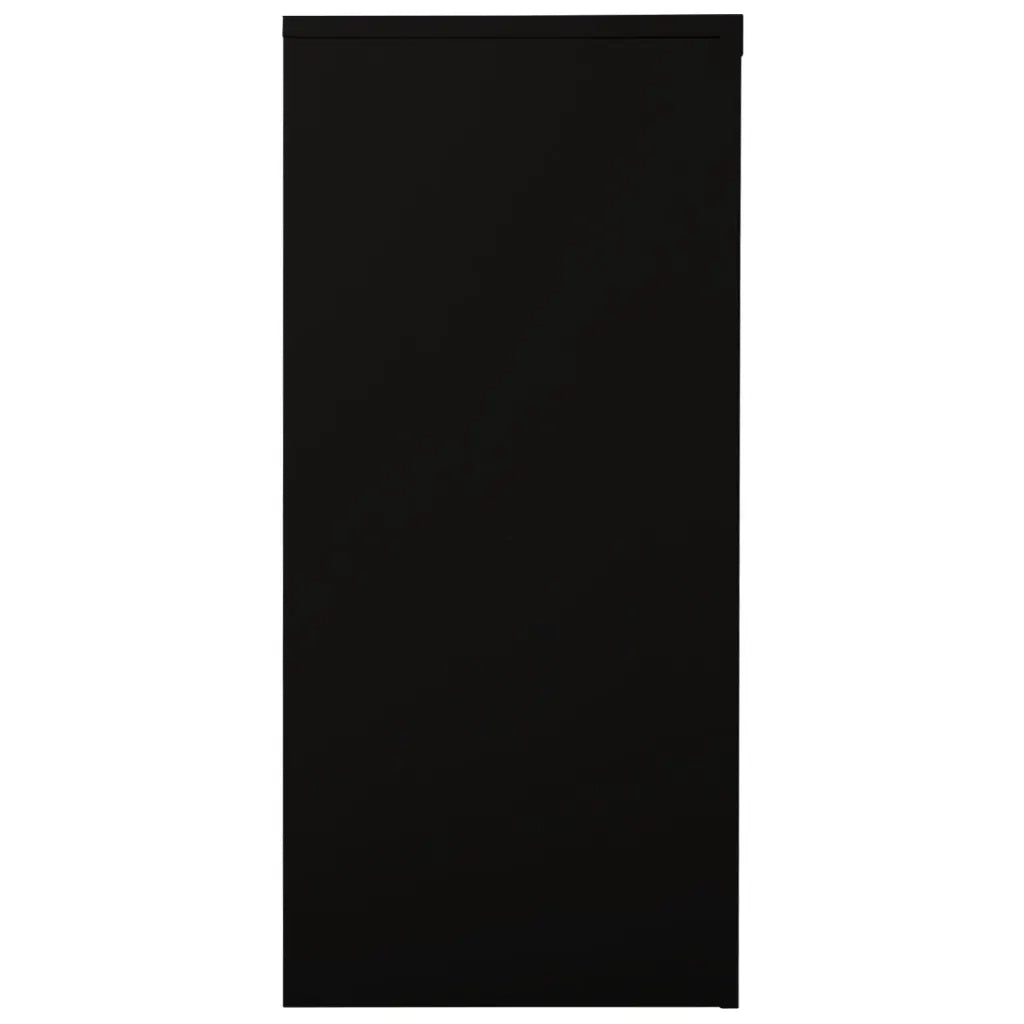 Armadio con Ante Scorrevoli Nero 90x40x90 cm in Acciaio cod mxl 50113