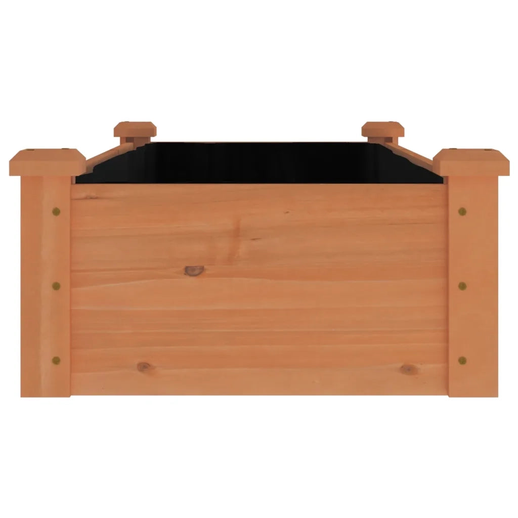 Fioriera | Cassetta per fiori | Vaso Giardino Fodera Marrone 120x45x25cm Massello Abete