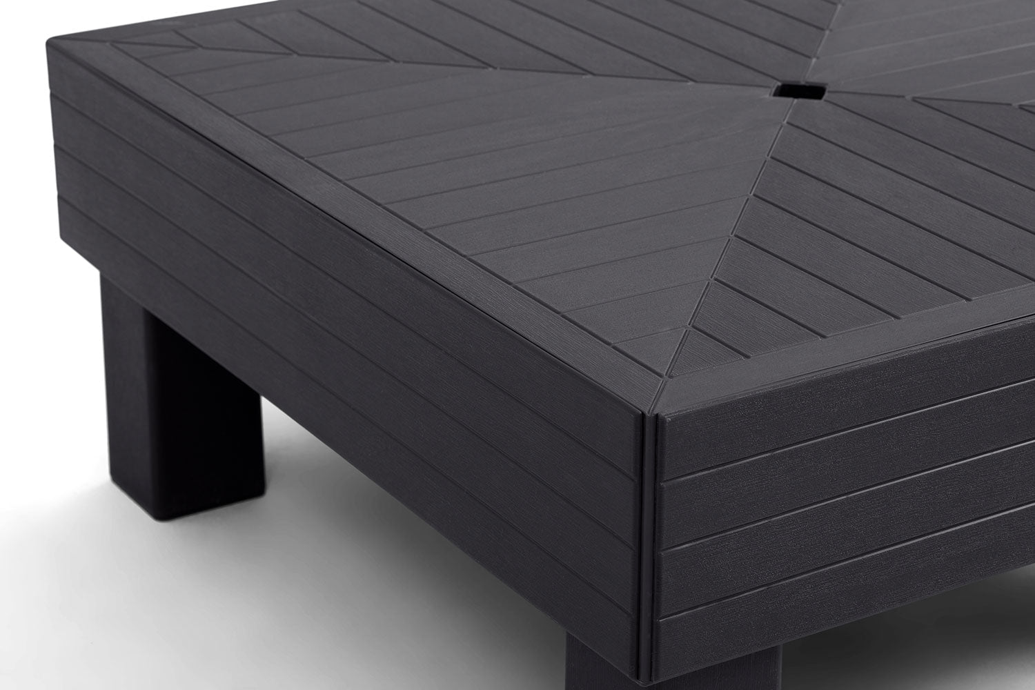 Tavolino Keter Elements 65x65x29 cm Effetto Legno Grafite