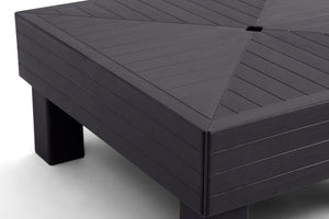 Tavolino Keter Elements 65x65x29 cm Effetto Legno Grafite