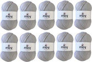 Pacco in Lotti - Acryl Garen 100g Lichtgrigio - Ipersensibilità e Durata - 10 Pezzi