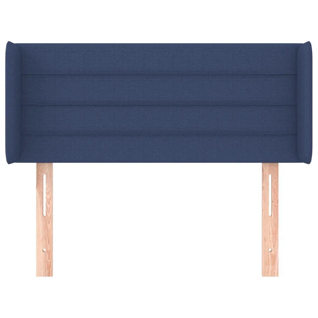 Testiera | Testata ad Orecchio Blu 93x16x78/88cm in Tessuto