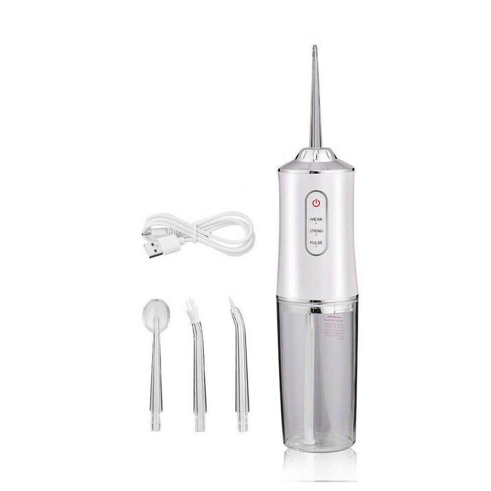 Idropulsore dentale professionale portatile pulizia denti orale + 4 ugelli 6886