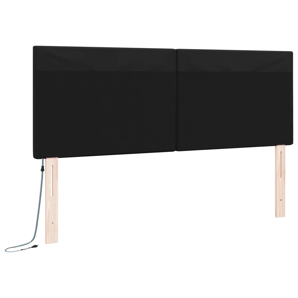 Testiera LED Nero 160 cm Pelle Sintetica 42007305