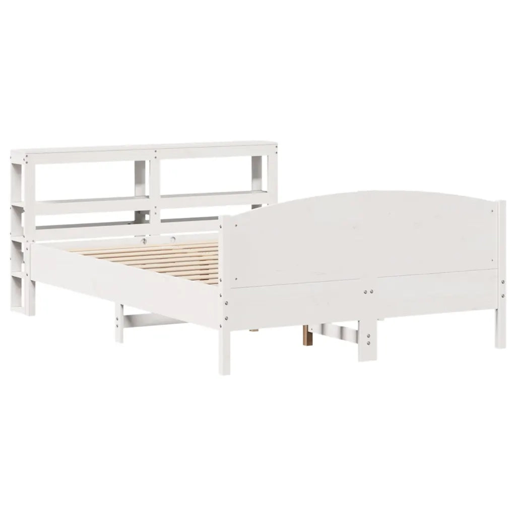 vidaXL Letto senza Materasso Bianco 140x200 cm Legno Massello di Pino