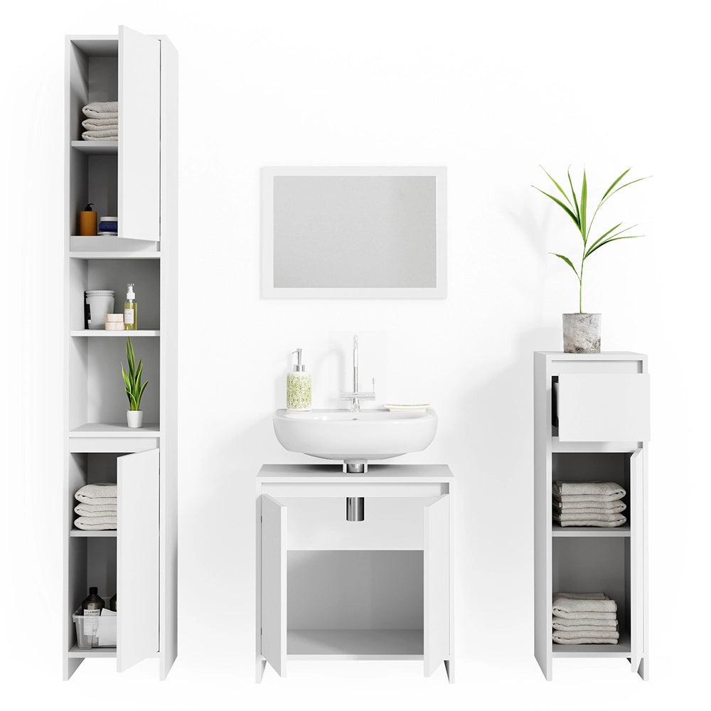 Vicco Set mobili bagno Bianco 4 parti