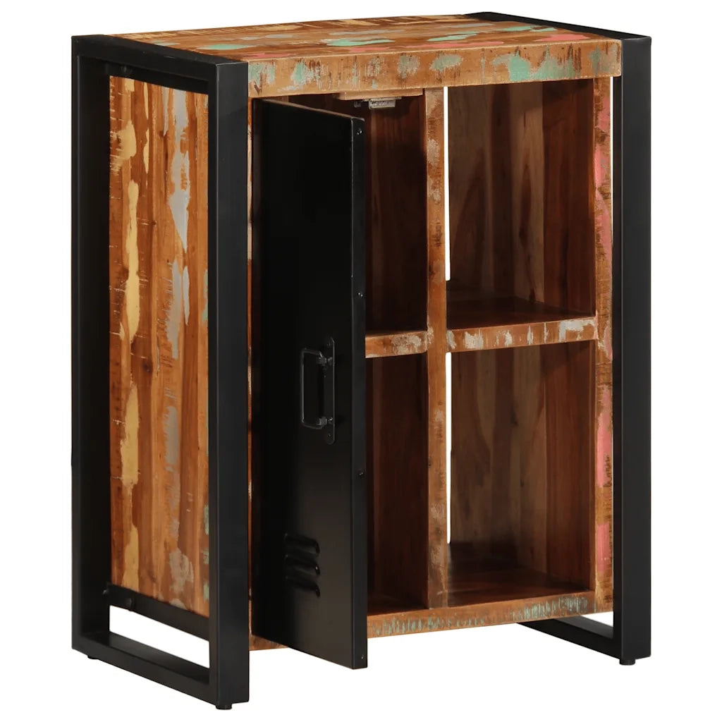 Credenza-Buffet-Armadio da cucina Multicolore 55x35x70 cm in Legno Massello Recupero 401259
