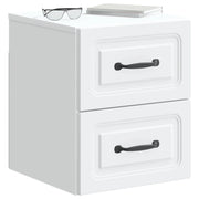 Set di 2 Comodini | Armadio da Notte | Mobiletto da notte a muro Bianco 34,5 x 33 x 40 cm