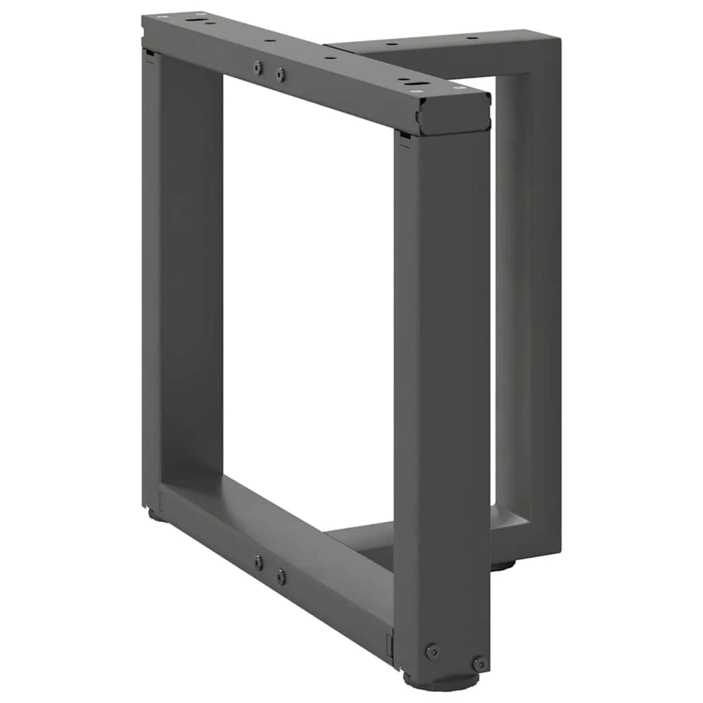 Set di 2 gambe regolabili a forma di T per tavolino da caffè 50 x 25 x 43 cm design moderno acciaio antracite 02_0057300