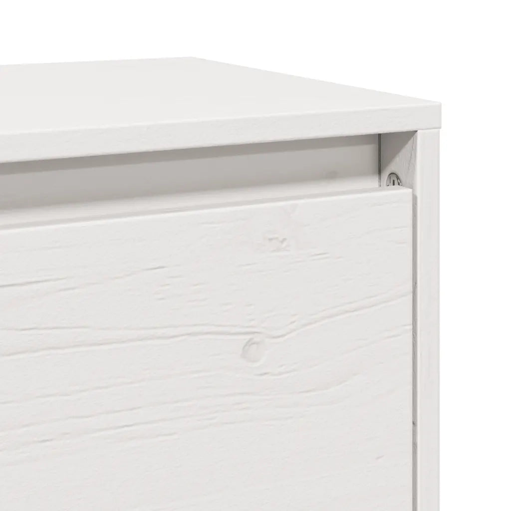 Pensili Bianchi 2 pz 45x30x35 cm in Legno Massello di Pino 813438