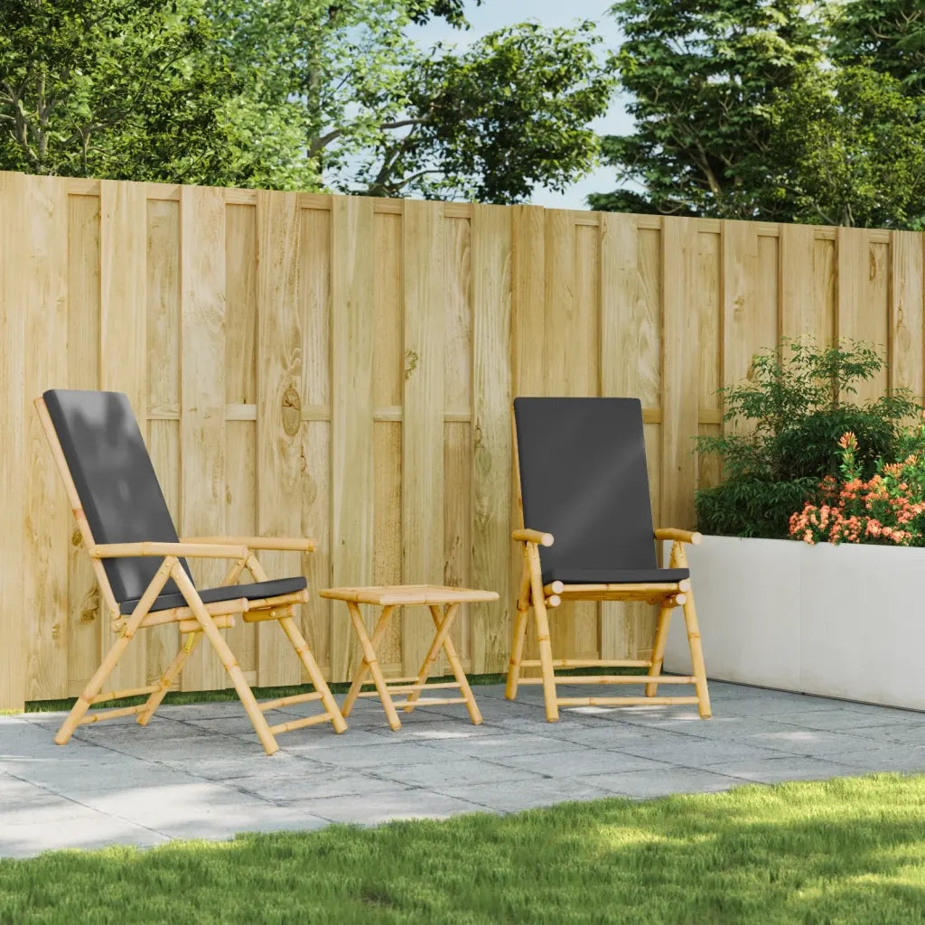 Sedie da Giardino Pieghevoli Reclinabili 2 pz con Cuscini BambÃ¹