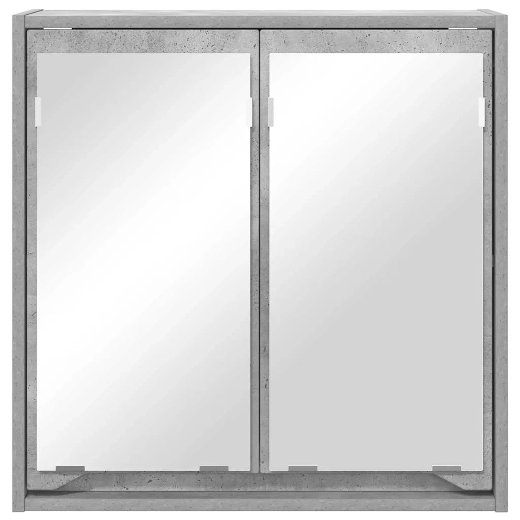 Mobiletto per specchio da bagno Grigio cemento 60 x 20 x 60 cm