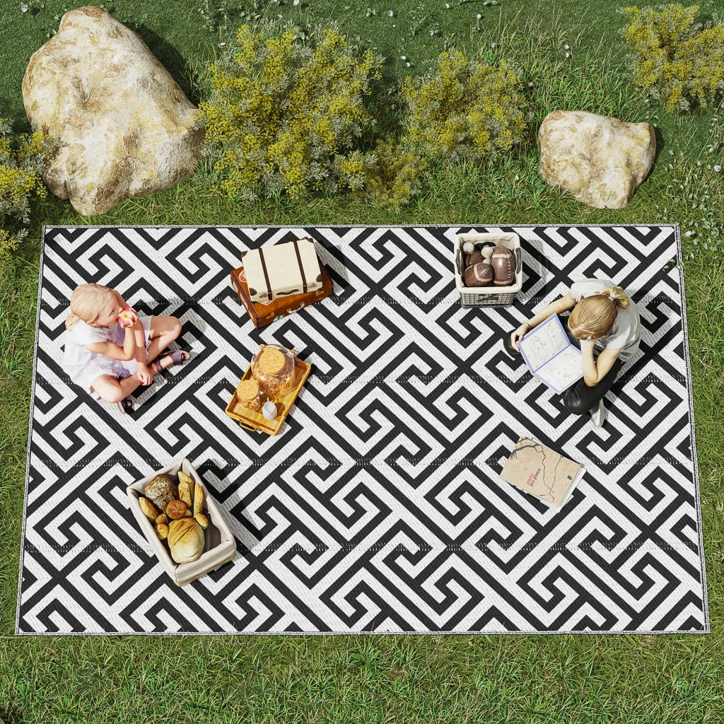Tappeto Esterno Reversibile ¨C zephmum ¨C Grigio Nero 182x274 cm