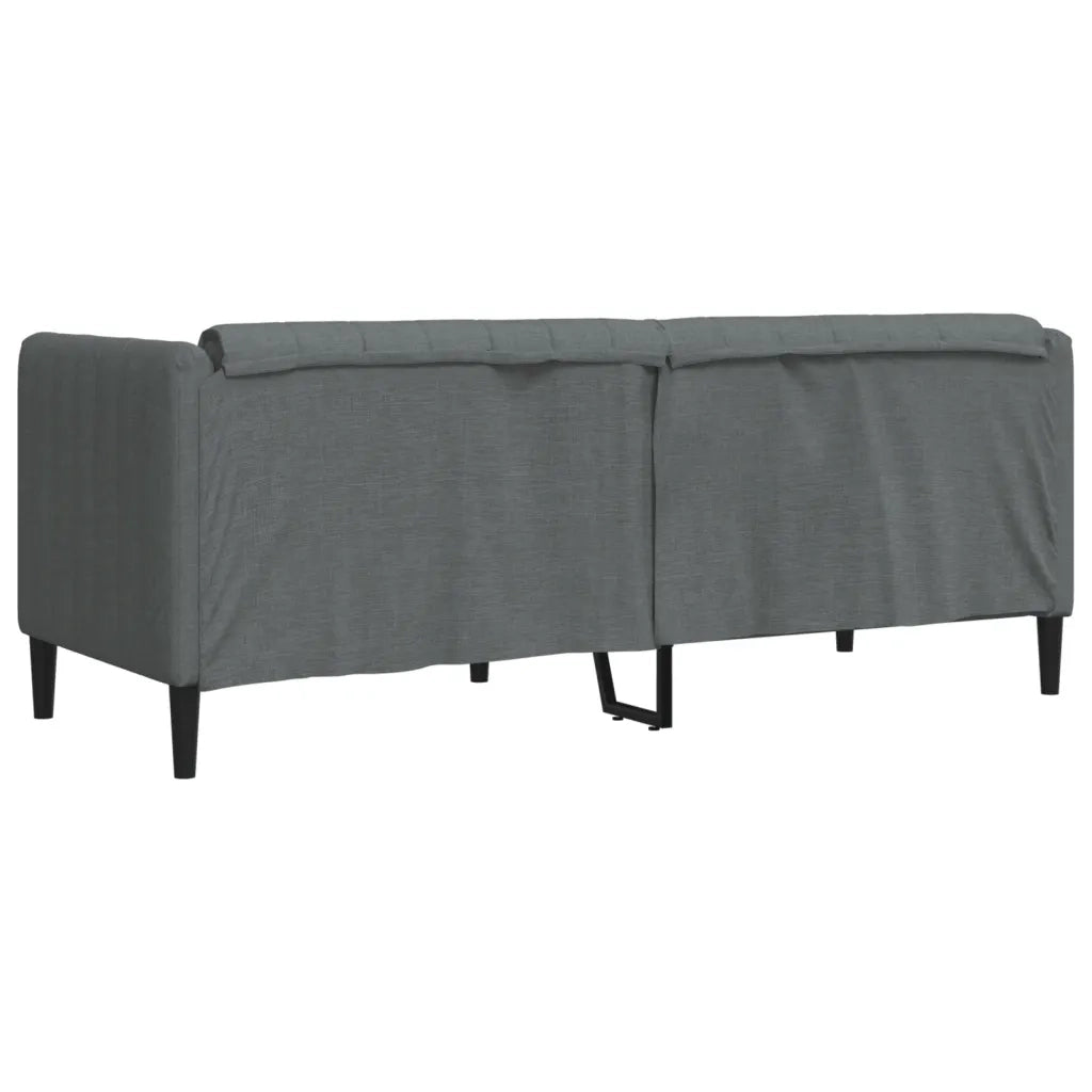 Divano | Divano da soggiorno | Sofa a 2 Posti Grigio Scuro in Tessuto