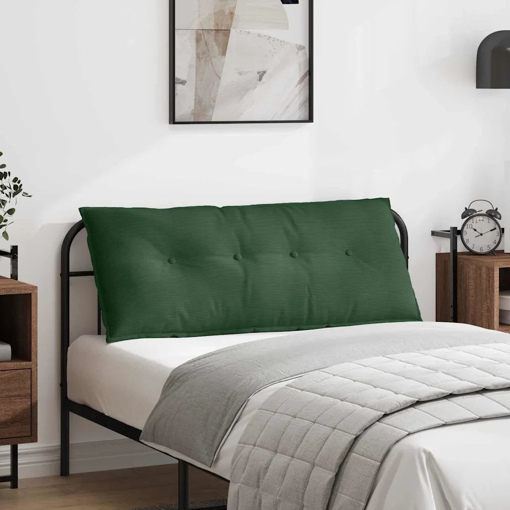 Cuscino per Schiena | Cuscino dorsale Verde Giungla 120 x 50 cm Tessuto in Cords