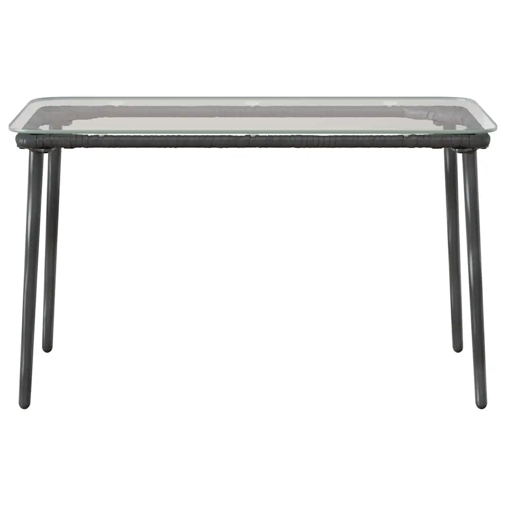 vidaXL Tavolo da Giardino Nero 80 x 40 x 45.5 cm Poly Rattan