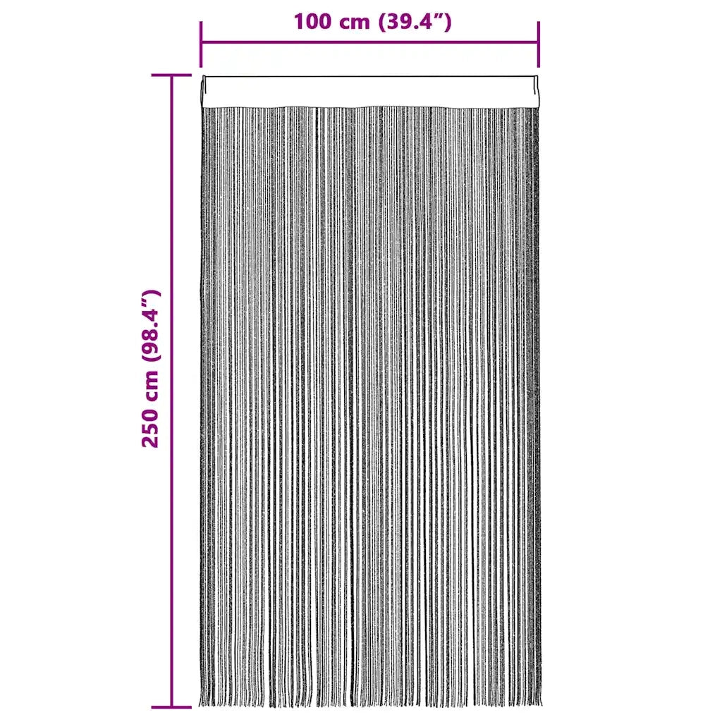 Tende a Filo 2 pz Rosa 100x250 cm 4102041
