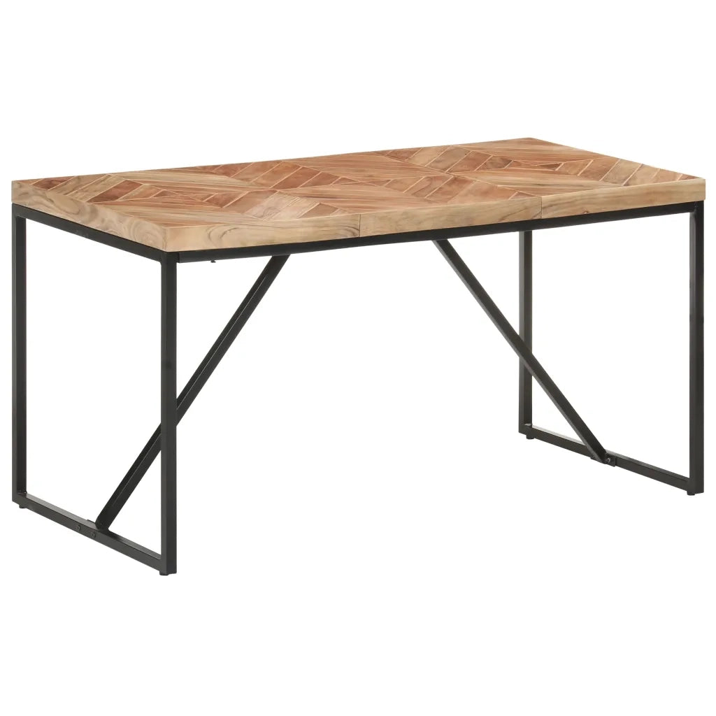 Tavolo da Pranzo 140x70x76 cm in Legno Massello Acacia e Mango cod mxl 24668