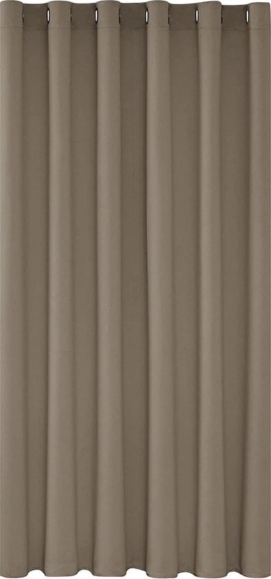 Verdisteri gordanze con anelli, pannelli di gordanza termica con tessuto blackout per camera da letto, salotto, 200x290 cm (B x H), taupe, 1 pezzo