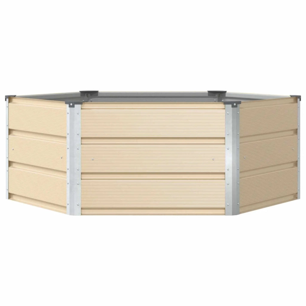 Fioriera Avorio 129 x 129 x 45 cm Acciaio
