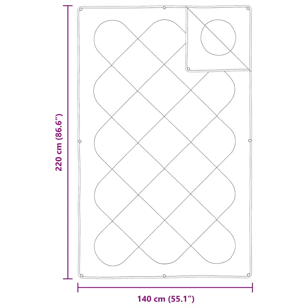 vidaXL Trapunte & Duvet Bianco 140 x 220 cm Microfibra