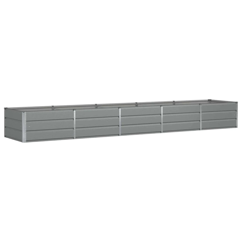 Fioriera Grigio chiaro 400 x 80 x 45 cm Acciaio 42018146