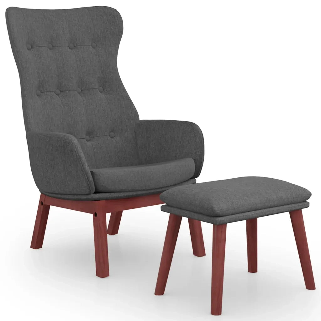 Poltrona Relax con Poggiapiedi Grigio Chiaro in Tessuto cod mxl 32601