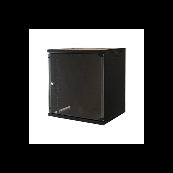 Link armadio rack 19 12u link serie light colore nero con porta vetro (axpxl) mm 600x400x530 ripian - LK1912UNL