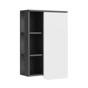 Vicco mobile bagno Antracite/bianco 50 x 75 cm con porta e vani aperti