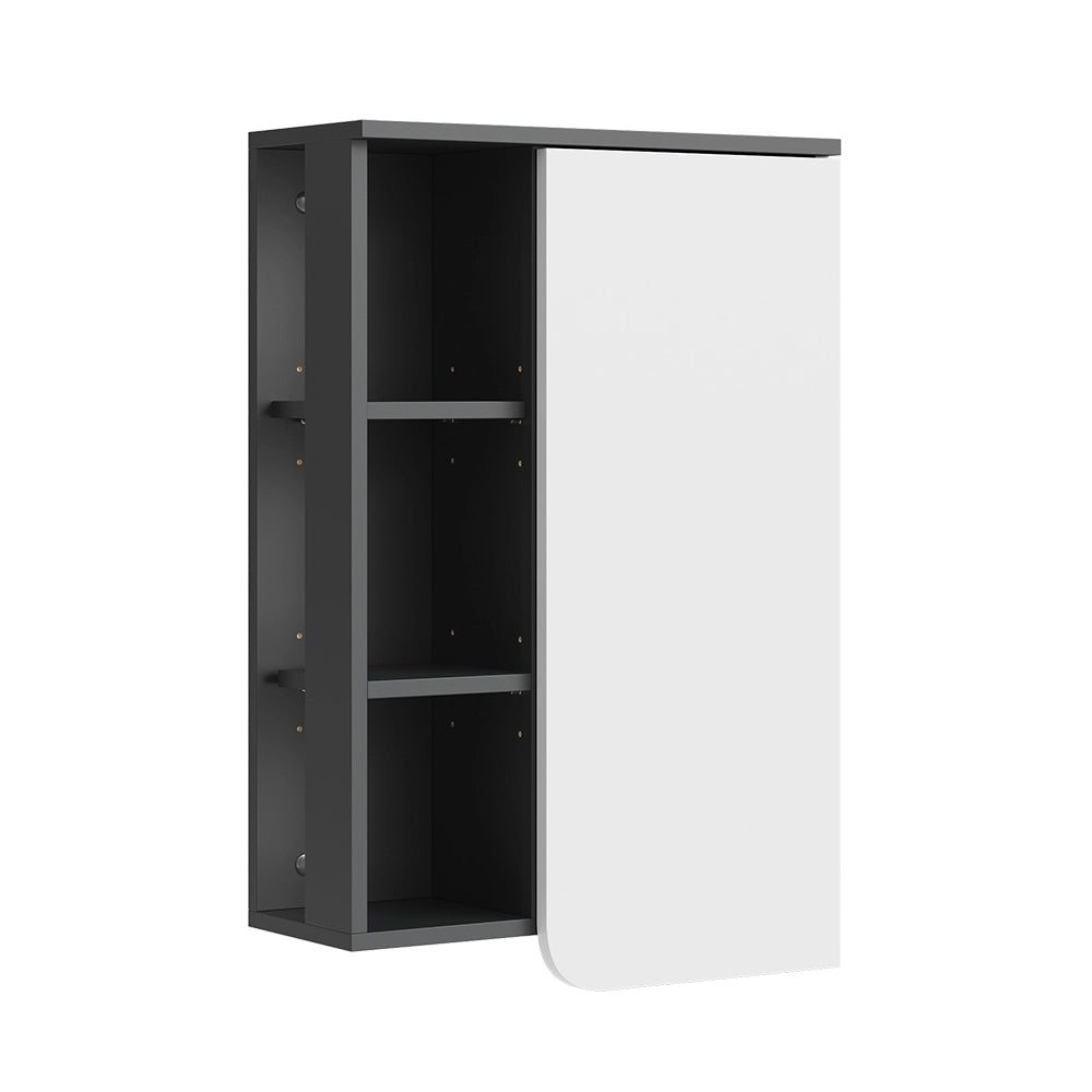 Vicco mobile bagno Antracite/bianco 50 x 75 cm con porta e vani aperti