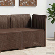 Divano da Giardino a 1 Posto Aspetto Rattan PP Marrone 8011813