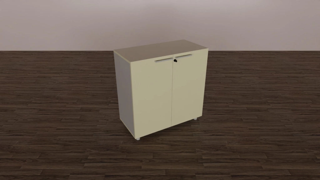 Contenitore per ufficio con 2 ante in melaminico in vari colori cm. 80x40x76h