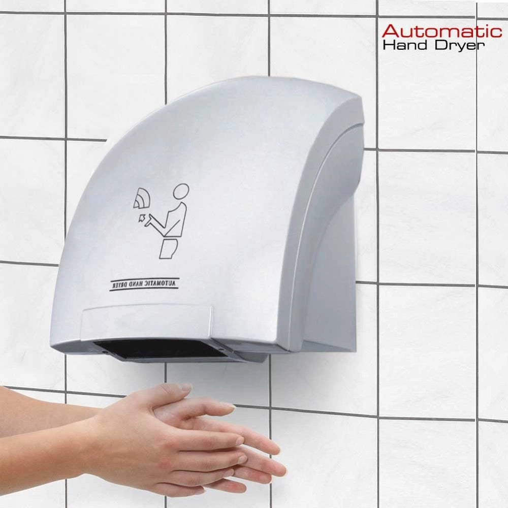 Trade Shop - Asciugamani Automatico Elettrico Ad Aria Calda Fotocellula Parete Muro Per Hotel -