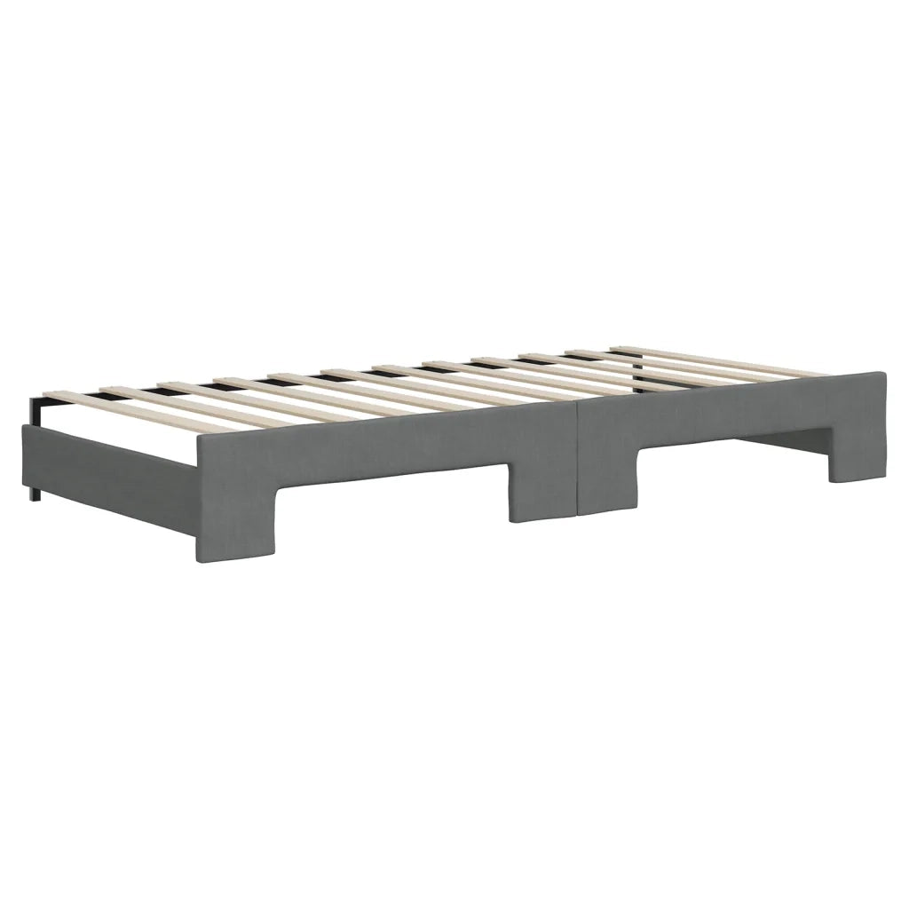 Divano letto | Sof¨¤ letto | Letto singolo Estraibile Cassetti Grigio Scuro 90x200cm Tessuto