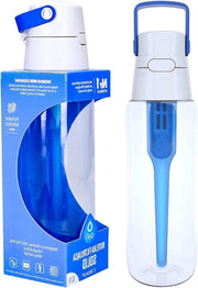 Filtro per l'Acqua da Bere con Filtro Integrato - Bottiglia Solida da 700 ml - Colore Blu
