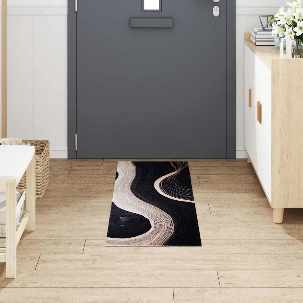 Tappeto da Cucina Nero 150 x 45 cm Velluto 42013420