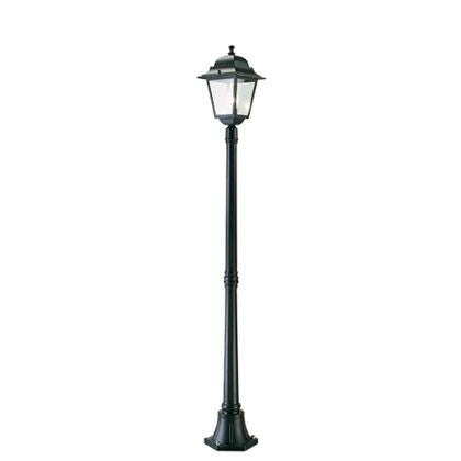Lampada Palo Medio per Giardino Colore Nero da Esterno Linea Quadrata Sovil