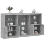 Credenza con Luci LED Grigio Cemento 181,5x37x100 cmcod mxl 109865