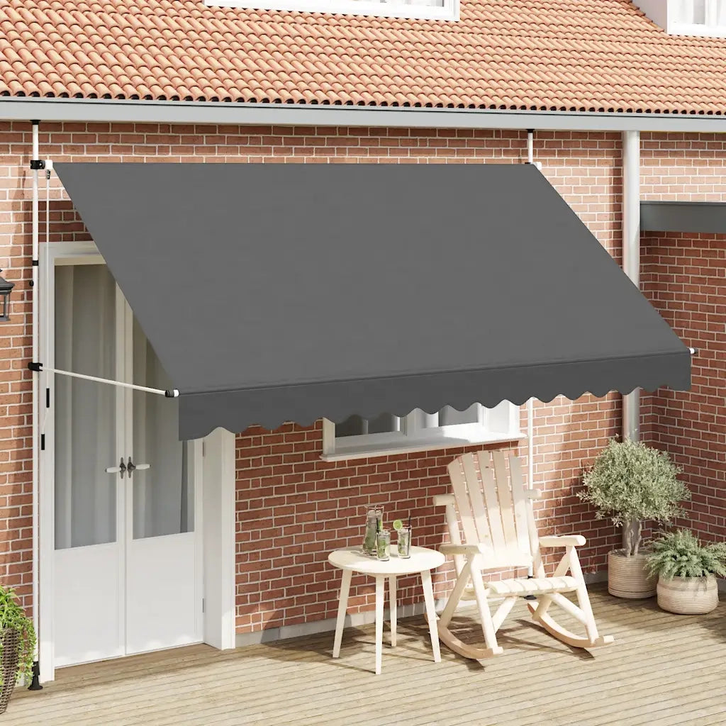 Tenda da Sole Retrattile Manuale 350 cm Antracite 143691