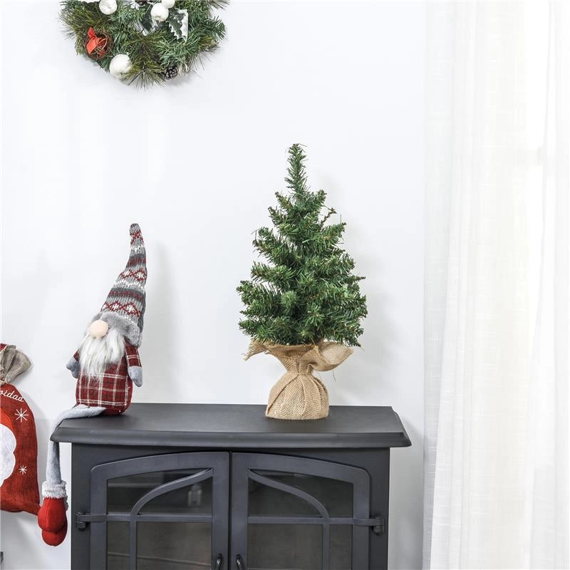 ALBERO DI NATALE MINI 55CM CON 50 RAMI FOLTI E AGHI REALISTICI IN PVC