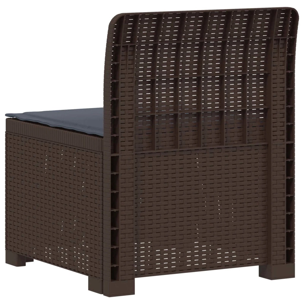 Divano da esterno-Divano da Giardino a 1 Posto con Cuscino Aspetto Rattan PP 679666