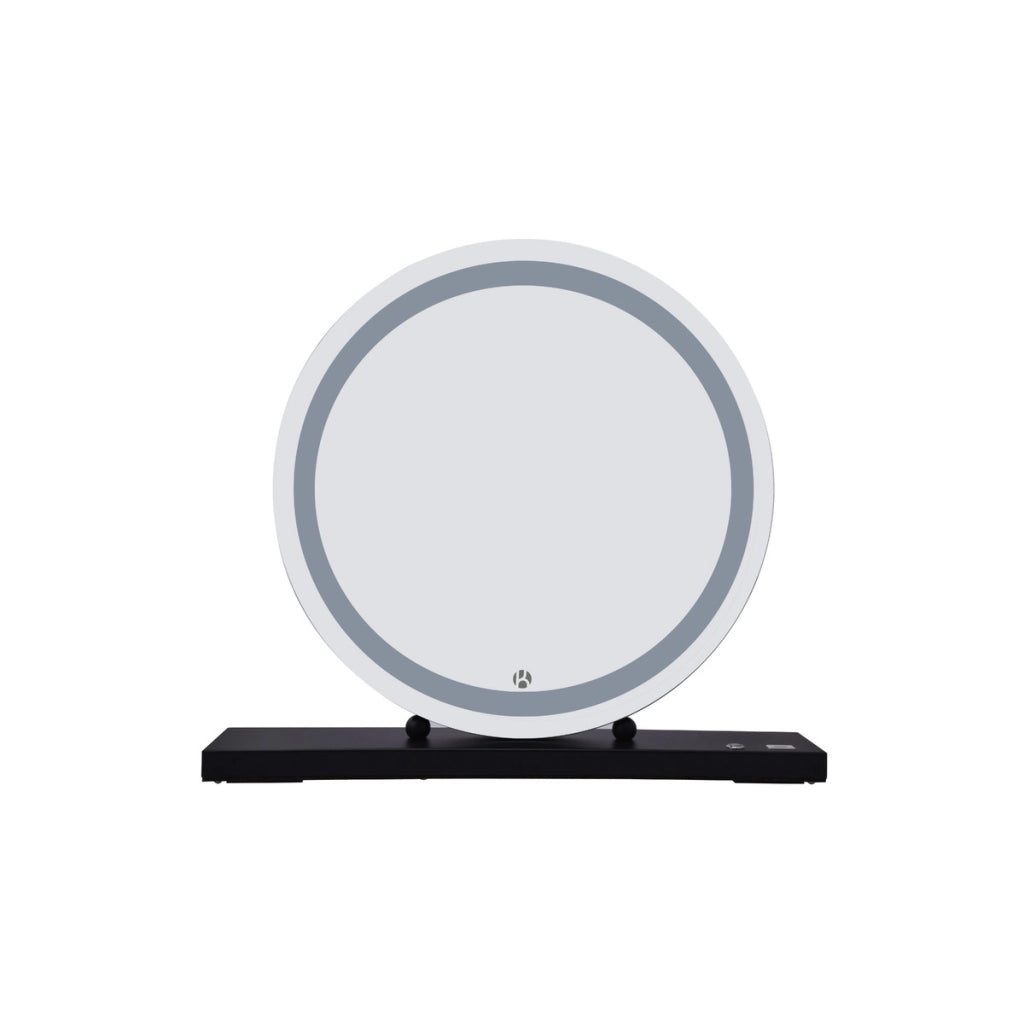 Specchio per Trucco Glamory con LED in Ferro Nero