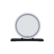 Specchio per Trucco Glamory con LED in Ferro Nero