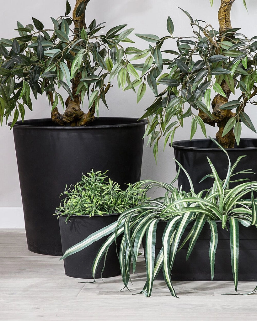 Inserto di colore nero per vasi rotondi in plastica ⌀ 26 esterno giardino terrazzo