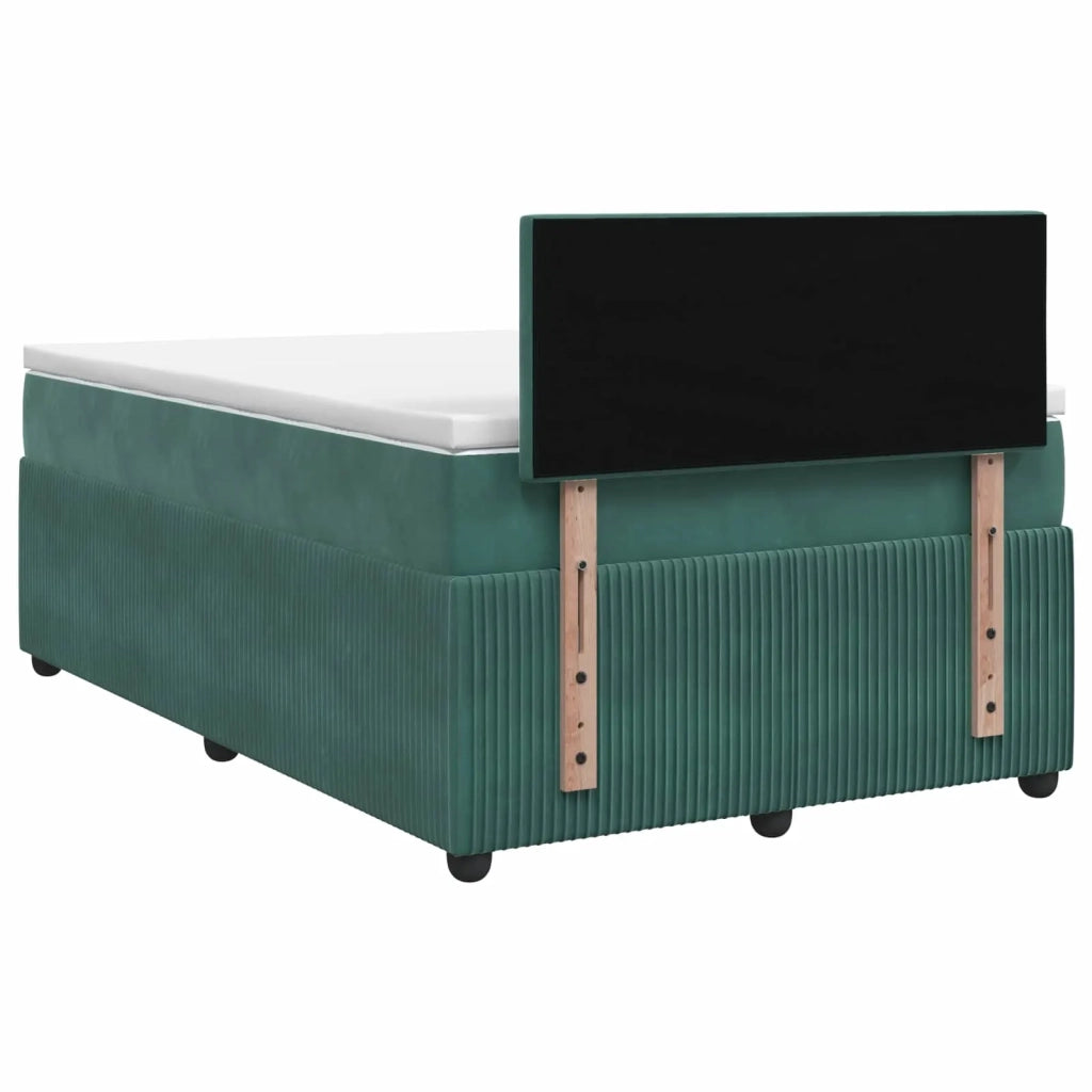 Letto box spring con materasso Verde Scuro 120 x 200 cm Velluto 3451658