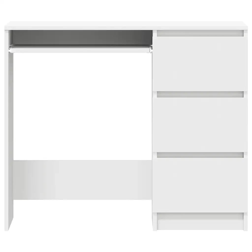 Scrivania-Scrivanie per ufficio e studio-Scrittoio Bianca 90x45x76 cm in Legno Multistrato